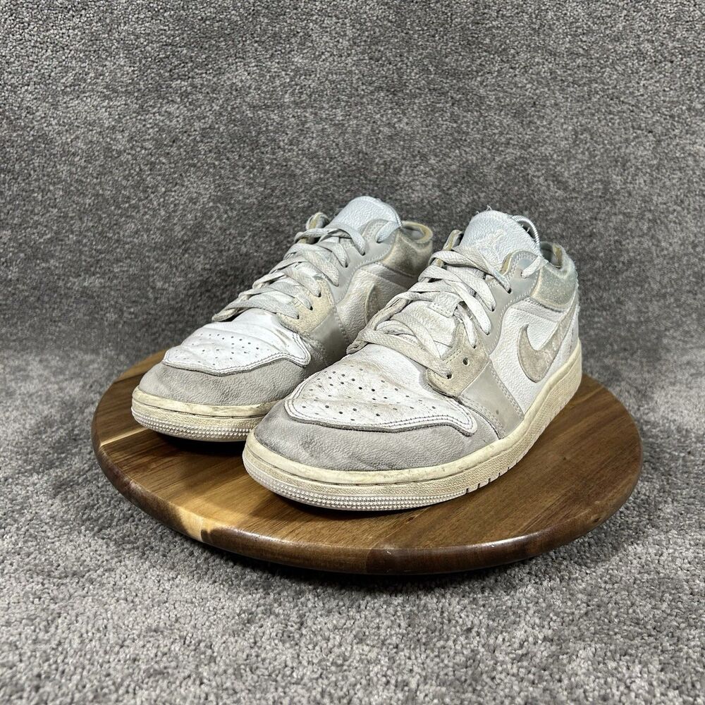 Nike Air Jordan 1 Low DN1635-002 Mens Size 9 Tech Grey White Athletic Shoes Used - Picture 4 of 12